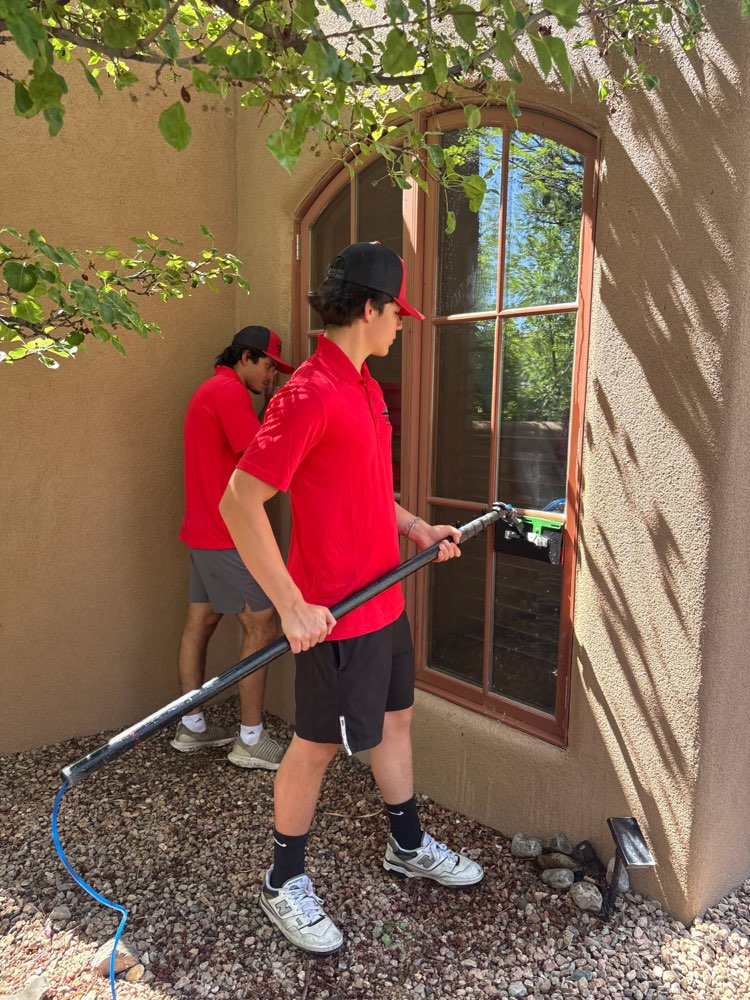 Clean windows on a residential property in Albuquerque, NM